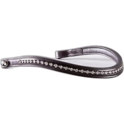 Premier Equine Bergamo Strass-Hästpannband - Braun - Cob Premier Equine Bergamo Strass-Hästpannband - Braun - Cob