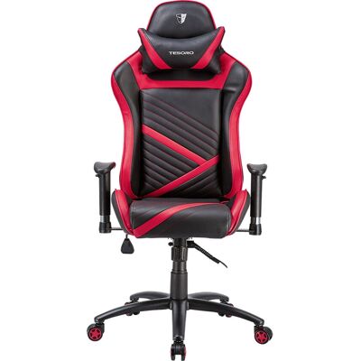 Tesoro F700 Gaming-Stuhl - Verstellbar, Schwarz & Rot Tesoro F700 Gaming-Stuhl - Verstellbar, Schwarz & Rot