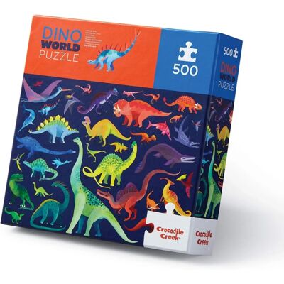 Crocodile Creek Dino World Puzzle - 500 dílků - Vzdělávací a Zábavné Crocodile Creek Dino World Puzzle - 500 dílků - Vzdělávací a Zábavné