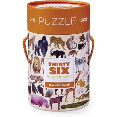Crocodile Creek Modèle 4054-2 Puzzle Animaux Sauvages - 100 pcs - Publicité Crocodile Creek Modèle 4054-2 Puzzle Animaux Sauvages - 100 pcs - Publicité