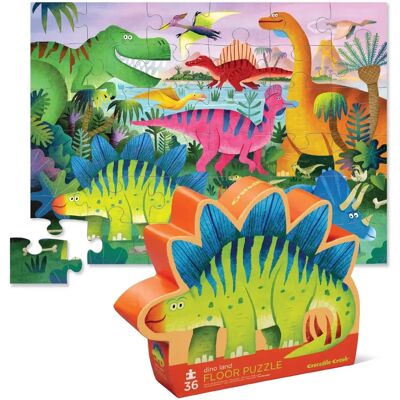 Crocodile Creek Puzzle Classique au Sol de 36 Pièces - Dino Land - Publicité Crocodile Creek Puzzle Classique au Sol de 36 Pièces - Dino Land - Publicité