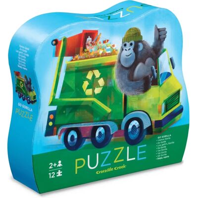 Puzzle girafe et gorille de Crocodile Creek - 12 pièces - Jouet éducatif - Publicité Puzzle girafe et gorille de Crocodile Creek - 12 pièces - Jouet éducatif - Publicité