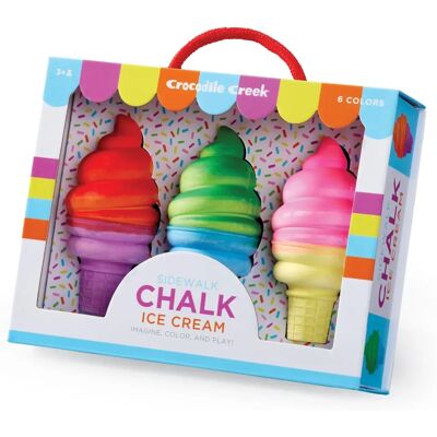 Crocodile Creek Ensemble de 3 craies arc-en-ciel - Glaces - Jeu en extérieur Crocodile Creek Ensemble de 3 craies arc-en-ciel - Glaces - Jeu en extérieur