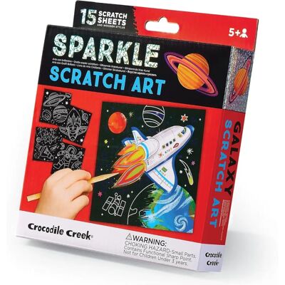 Crocodile Creek Space Explorer Sparkle Scratch Art Cards - 15 Cards Crocodile Creek Space Explorer Sparkle Scratch Art Cards - 15 Cards