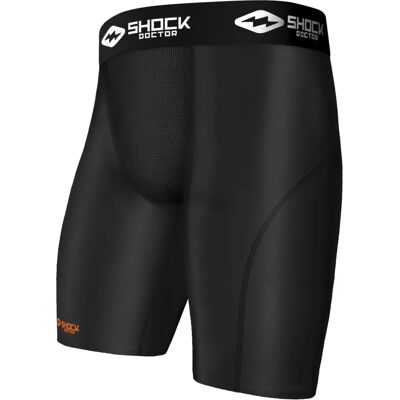 Shock Doctor Black Compression Shorts with Cup Pockets Shock Doctor Black Compression Shorts with Cup Pockets