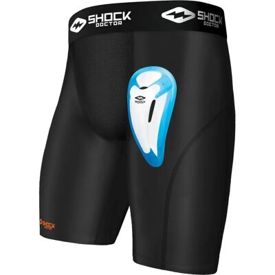 Shorts de compression Shock Doctor avec coque Bio-Flex - Publicité Shorts de compression Shock Doctor avec coque Bio-Flex - Publicité