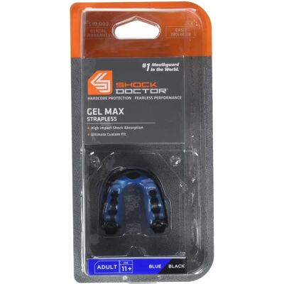 Protection Buccale Shock Doctor Gel Max Enfants et Adultes - Bleu Protection Buccale Shock Doctor Gel Max Enfants et Adultes - Bleu