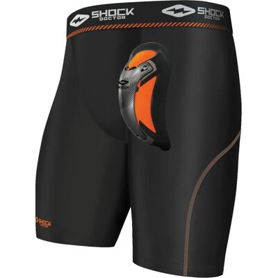 Pantalones cortos de compresión Shock Doctor - Protector y copa Pantalones cortos de compresión Shock Doctor - Protector y copa