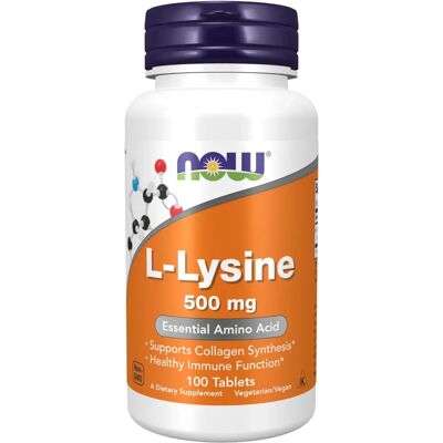 Now Foods L-Lysina 500mg - 100 Tabletas - Suplemento dietético Now Foods L-Lysina 500mg - 100 Tabletas - Suplemento dietético