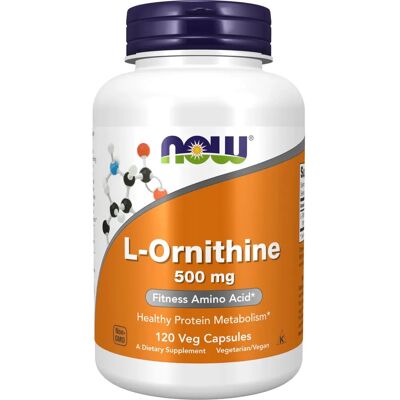 NOW Foods L-Ornithine 500 mg - Supporta Detox e Salute del Fegato NOW Foods L-Ornithine 500 mg - Supporta Detox e Salute del Fegato