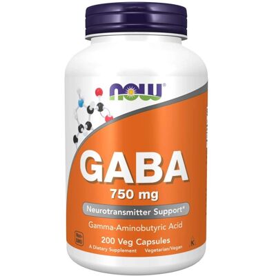 NOW Foods GABA 750 MG - Suplemento dietético NOW Foods GABA 750 MG - Suplemento dietético