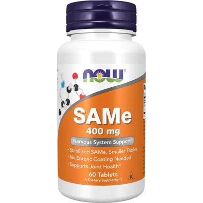 NOW Foods, SAMe 400 mg - 60 Tabletek - Suplement diety NOW Foods, SAMe 400 mg - 60 Tabletek - Suplement diety