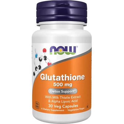 NOW Foods Glutathione 500mg Capsule Vegane - Supporto Detox NOW Foods Glutathione 500mg Capsule Vegane - Supporto Detox