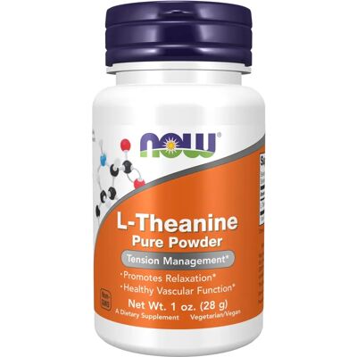 Now Foods L-Theanine Pulver - Entspannung & Konzentration Now Foods L-Theanine Pulver - Entspannung & Konzentration