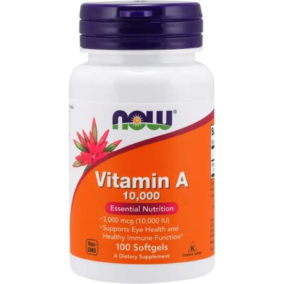 Now Foods Vitamin A 10 000 IU - Stöd för syn och immunitet Now Foods Vitamin A 10 000 IU - Stöd för syn och immunitet