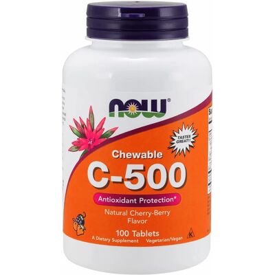 NOW Foods Vitamina C-500 Masticabile alla Ciliegia - Vitamine e Integratori NOW Foods Vitamina C-500 Masticabile alla Ciliegia - Vitamine e Integratori