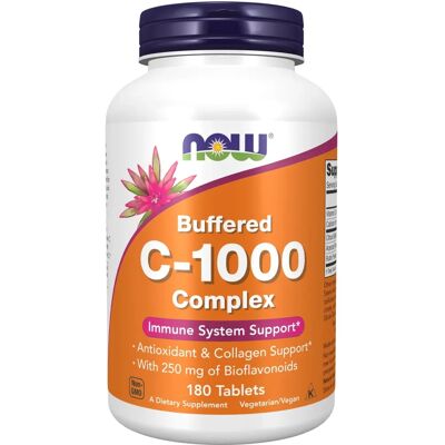 NOW Foods Complexe de Vitamine C-1000 - Buffer avec 250mg de Bioflavonoïdes - 180 comprimés - Publicité NOW Foods Complexe de Vitamine C-1000 - Buffer avec 250mg de Bioflavonoïdes - 180 comprimés - Publicité