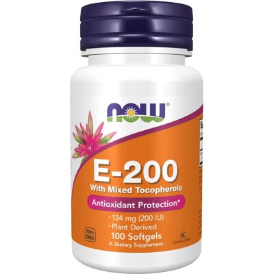 NOW Foods Vitamine E-200 Tocoferoles Naturels Mélangés Softgels - Vitamines - Publicité NOW Foods Vitamine E-200 Tocoferoles Naturels Mélangés Softgels - Vitamines - Publicité