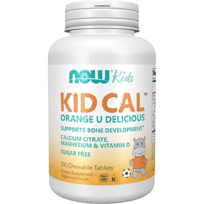 NOW Foods Kid Cal, Orangen Geschmack - 100 Kautabletten NOW Foods Kid Cal, Orangen Geschmack - 100 Kautabletten