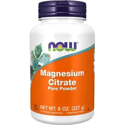 NOW Foods Magnesiumcitrat Pulver - 227g Naturligt Mineraltillskott - Kosttillskott NOW Foods Magnesiumcitrat Pulver - 227g Naturligt Mineraltillskott - Kosttillskott