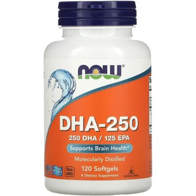 NOW Foods DHA-250 - Huile de poisson 250mg DHA/100 EPA - 120 Softgels - Publicité NOW Foods DHA-250 - Huile de poisson 250mg DHA/100 EPA - 120 Softgels - Publicité