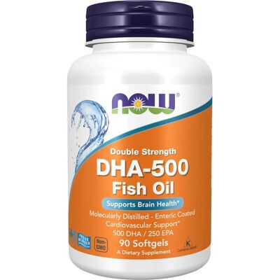 NOW FOODS DHA-500 Dvojnásobná Síla, 90 Softgel NOW FOODS DHA-500 Dvojnásobná Síla, 90 Softgel