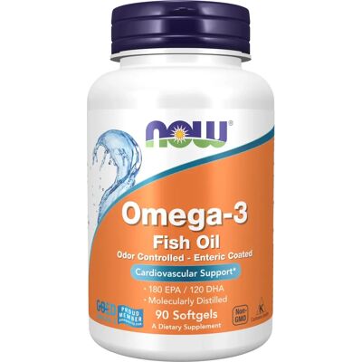 Now Foods Omega-3 Distillato Molecolare - Integratore Alimentare - Supporto al Cuore Now Foods Omega-3 Distillato Molecolare - Integratore Alimentare - Supporto al Cuore
