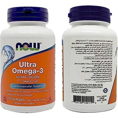 Now Foods Ultra Omega-3 Softgels - 90 pcs Now Foods Ultra Omega-3 Softgels - 90 pcs