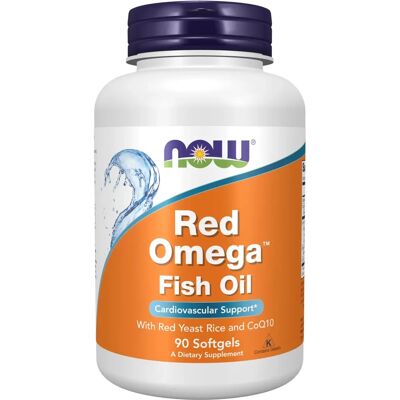 Now Foods Omega Rouge - CoQ10 & Huile de Poisson Omega-3 - 90 Softgels - Complément Alimentaire - Publicité Now Foods Omega Rouge - CoQ10 & Huile de Poisson Omega-3 - 90 Softgels - Complément Alimentaire - Publicité