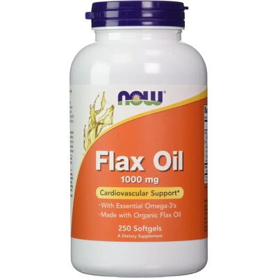 Huile de Lin NOW Foods 1000mg Softgels - Supplément Oméga-3 - Publicité Huile de Lin NOW Foods 1000mg Softgels - Supplément Oméga-3 - Publicité