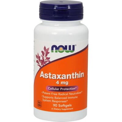 Now Foods Astaxanthin - 4 mg - Microalgas no transgénicas - Apoya inmunidad Now Foods Astaxanthin - 4 mg - Microalgas no transgénicas - Apoya inmunidad