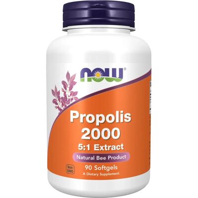 NOW Foods Propolis 2000 5:1 Extrait - 90 softgels - Publicité NOW Foods Propolis 2000 5:1 Extrait - 90 softgels - Publicité