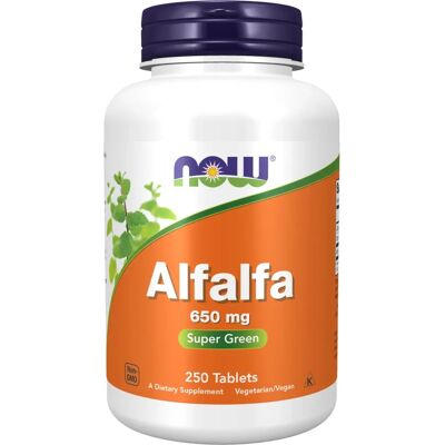 Now Foods Alfalfa 650 mg - 250 Tabletek - Suplement diety Now Foods Alfalfa 650 mg - 250 Tabletek - Suplement diety