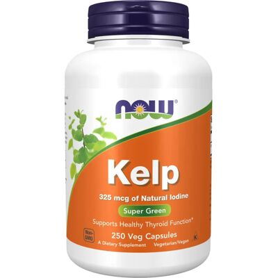 NOW Foods Kelp - Iodine - Vegan Capsules - Dietary Supplement NOW Foods Kelp - Iodine - Vegan Capsules - Dietary Supplement