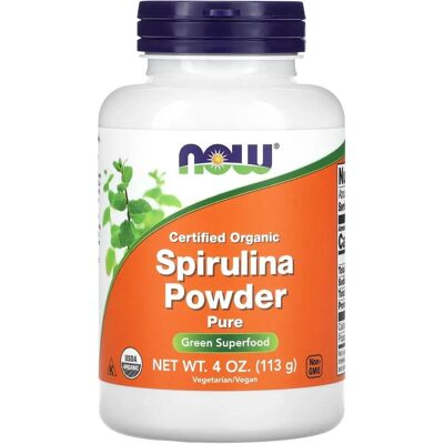 NOW Foods Bio-Spirulina Pulver - Hoch in Protein & B12 NOW Foods Bio-Spirulina Pulver - Hoch in Protein & B12
