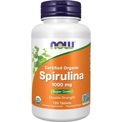 NOW Foods Spiruline Biologique 1000mg - Végane, Sans OGM - Publicité NOW Foods Spiruline Biologique 1000mg - Végane, Sans OGM - Publicité