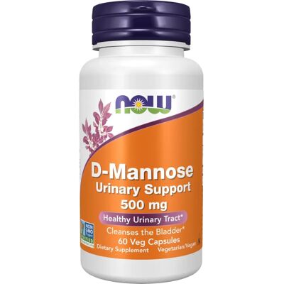 NOW Foods D-Mannose 500mg - Urinary Support - 60 VegCaps NOW Foods D-Mannose 500mg - Urinary Support - 60 VegCaps
