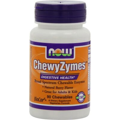 NOW Foods ChewyZymes Saveur de Baie - Complément digestif pour adultes et enfants - Publicité NOW Foods ChewyZymes Saveur de Baie - Complément digestif pour adultes et enfants - Publicité