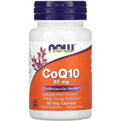NOW Foods CoQ10 60mg - Unterstützt Herz, Energie NOW Foods CoQ10 60mg - Unterstützt Herz, Energie