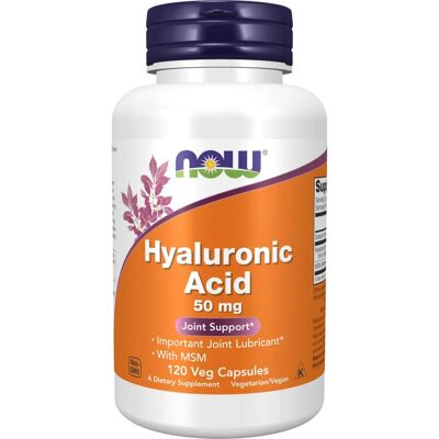 NOW Foods Hyaluronsäure mit MSM 50/450mg - Nahrungsergänzung NOW Foods Hyaluronsäure mit MSM 50/450mg - Nahrungsergänzung