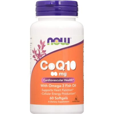 Now Foods CoQ10 Modèle 60mg Oméga-3 Soutien Cardiaque - Complément Alimentaire - Publicité Now Foods CoQ10 Modèle 60mg Oméga-3 Soutien Cardiaque - Complément Alimentaire - Publicité