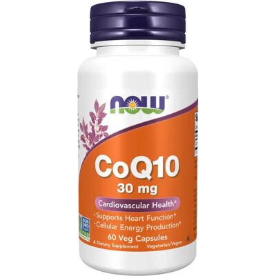 Now Foods CoQ10 30mg - Capsule Vegane - Salute Cardiovascolare Now Foods CoQ10 30mg - Capsule Vegane - Salute Cardiovascolare