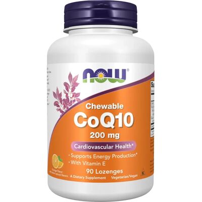 NOW Foods CoQ10 200mg Vegan - Soutient Cœur & Vaisseaux - Pastilles - Publicité NOW Foods CoQ10 200mg Vegan - Soutient Cœur & Vaisseaux - Pastilles - Publicité