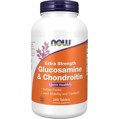 Now Foods Comprimés de Glucosamine & Chondroïtine Extra Fort (240 pcs) - Publicité Now Foods Comprimés de Glucosamine & Chondroïtine Extra Fort (240 pcs) - Publicité