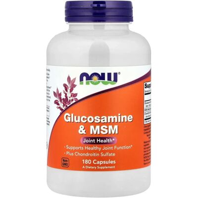 Now Foods Glucosamine & M.S.M 750/250 mg - Supplément pour les articulations - Publicité Now Foods Glucosamine & M.S.M 750/250 mg - Supplément pour les articulations - Publicité