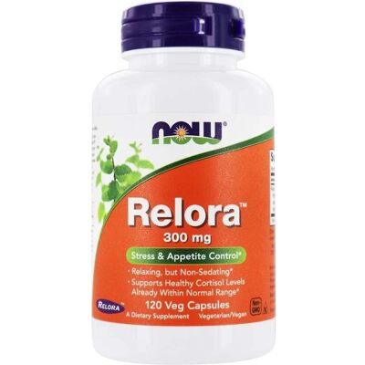 NOW Foods Relora 300 MG Suplemento Alimentar - Controle do Estresse e do Apetite - Vegano NOW Foods Relora 300 MG Suplemento Alimentar - Controle do Estresse e do Apetite - Vegano