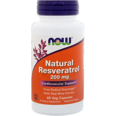 Now! Now Integratori Resveratrolo 200 Mg Estratto di Vino Rosso - Integratore Alimentare Now! Now Integratori Resveratrolo 200 Mg Estratto di Vino Rosso - Integratore Alimentare