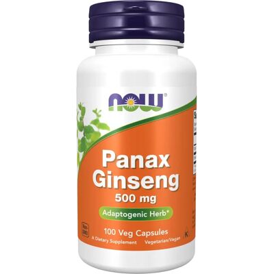 Now Foods Panax Ginseng - 500 mg, 100 Capsules Végétariennes - Supplément Nutritionnel - Publicité Now Foods Panax Ginseng - 500 mg, 100 Capsules Végétariennes - Supplément Nutritionnel - Publicité