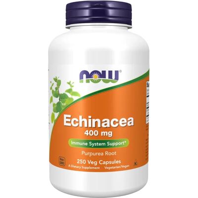 NOW Foods Échinacée 400mg - 250 Capsules Végétales - Soutien immunitaire - Publicité NOW Foods Échinacée 400mg - 250 Capsules Végétales - Soutien immunitaire - Publicité