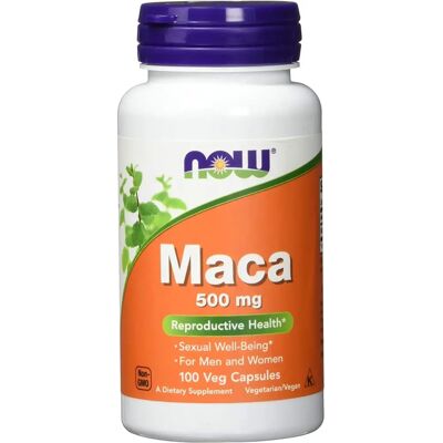 NOW Foods Maca 500mg - 100 Veg Capsules - Kosttillskott för Energi & Hormonal Balans NOW Foods Maca 500mg - 100 Veg Capsules - Kosttillskott för Energi & Hormonal Balans